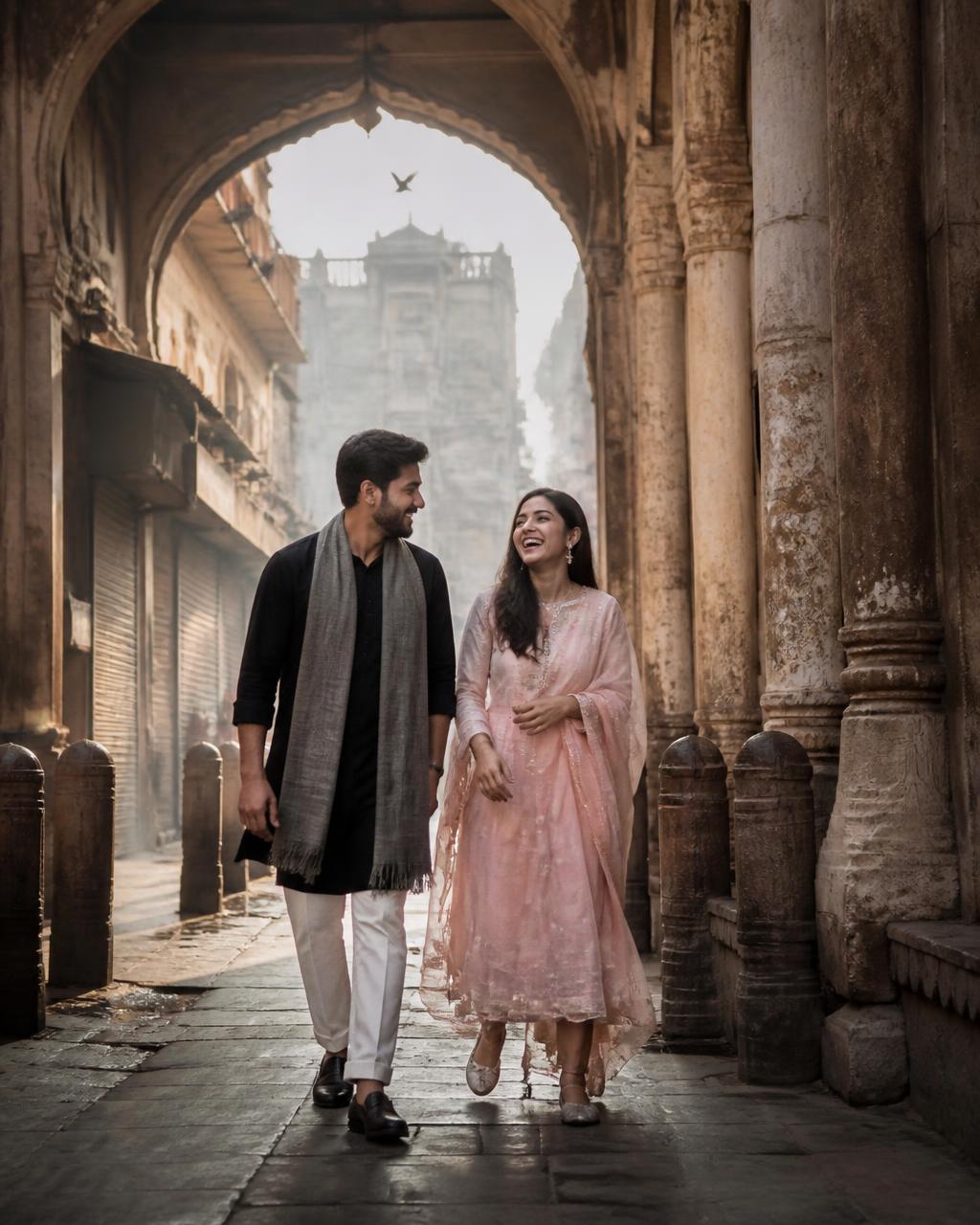 Pre-wedding shoot in Old Delhi